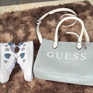 GUESS White and Gray Women's Bag